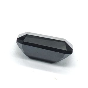 Ágata negra 12x7mm Piedra suelta facetada negra para la fabricación de joyas - Product Image 2