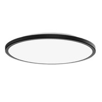 Plafonnier LED avec rétroéclairage doré, panneau rond encastré 24W avec rétroéclairage coloré pour plafond intérieur