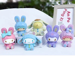 Per Sanrio coniglio serie Kulomi Yugui cane a mano Desktop per auto ornamenti a tema personaggio congelato giocattoli regalo per bambini scatola cieca - Product Image 6