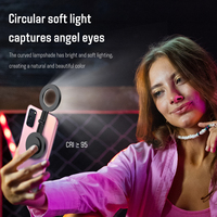 Mini Lampe Annulaire 3W MagSafe pour Téléphone, Lumière LED de Remplissage Magnétique Rechargeable pour Selfie Vidéo