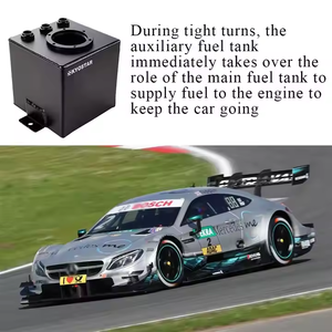 燃料サージポットタンク2Lアルミニウムレーシングカー044外部燃料ポンプ付きAN6旋回 - Product Image 2