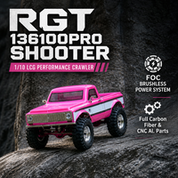 SHOOTER 1/10 RC Crawler RGT 136100PRO 4WD FOC Brushless Metal Resin Ready-to-Go 2S/3S Lipo LED Headlights 4 Channels RC Expert