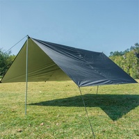 Revêtement en argent imperméable hamac auvent tente bâche plage Camping Portable parasol extérieur