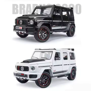 Nuova scala <span class=keywords><strong>1</strong></span>:<span class=keywords><strong>24</strong></span> pressofusa Mercedes-benz BabosG800 giocattoli modello auto d'epoca in metallo dellettion luce sonora Pullback collezione regalo per bambini - Product Image 2