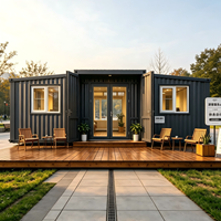 Grande Villa Modulaire Préfabriquée Spacieuse, Appartement 2 Chambres, Maison en Acier à Double Aile Extensible pour Famille, Conforme aux Normes AU