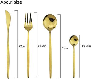 Wholesale Eco-Friendly Modern Design Stainless Steel Flatware Sets with <b>Mirror</b> Polish <b>Plastic</b> Handles for Business Gifts - Product Image 4