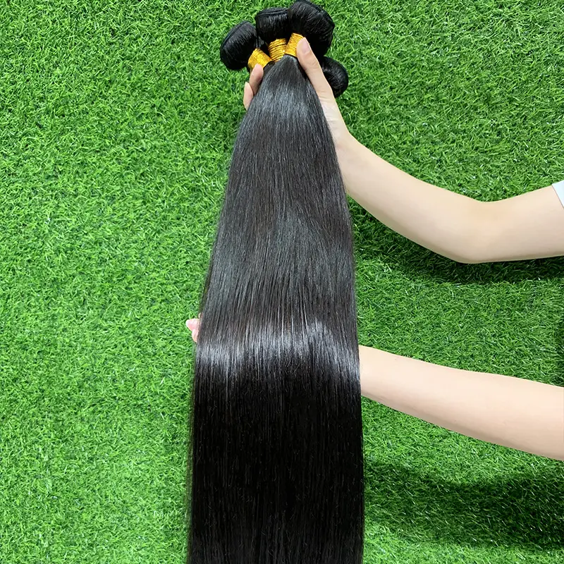 Unprocessed Raw Virgin Indian Straight Bundle Extension Raw Natural Vendor Top Style Human Hair