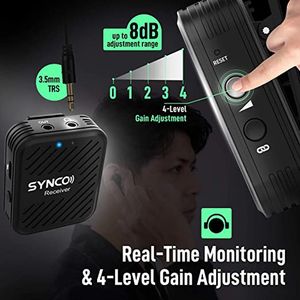<span class=keywords><strong>SYNCO</strong></span> Engragal ระบบไมโครโฟนไร้สาย,2.4GHz สัมภาษณ์ชุดรับไมค์คอปกกล้องวิดีโอไมโครโฟน - Product Image 6