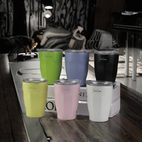 En stock – Tasse de voyage isotherme en acier inoxydable de 280 ml, anti-fuite, avec couvercle – Vente en gros