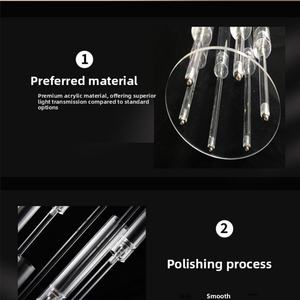 <span class=keywords><strong>Portacandele</strong></span> in Acrilico Leggero Design Trasparente per Decorazioni Matrimoniali - Product Image 5