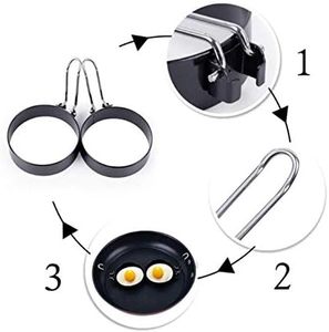 Hot Selling Tools Stainless Steel Non Stick Circles Shape Cooking Pancake Frying <b>Egg</b> <b>Mold</b> Ring - Product Image 4