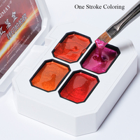 VINIMAY personnalisé marque privée pochoir ongles transfert Gel Palette 4 couleurs Pat Pat peinture Gel ongles impression Nail Art peinture Gel