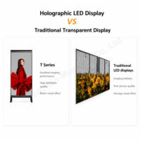 Écran LED holographique intérieur P3.91 2008x2449mm, écran LED transparent pour la publicité