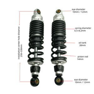 โช้คอัพหลัง YMVP รุ่น High Performance 340 425 มม. โช้คอัพแบบสปริงคู่แบบลมใหม่สำหรับรถจักรยานยนต์ ใช้งานทั่วไป - Product Image 1