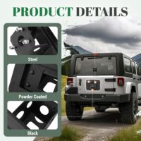 Support de roue de secours robuste Ambull Factory personnalisé pour Jeep Wrangler JK JKU 2007-2018, jusqu'à 40 pouces