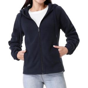 Veste polaire douce pour femme, à capuche zippée, manches longues, décontractée, respirante - Product Image 4