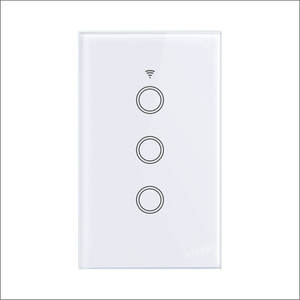 Interrupteur mural intelligent US Wifi 1 2 3 4Gang panneau de verre capteur tactile interrupteur de lumière fonctionne avec <span class=keywords><strong>Smartlife</strong></span> Alexa Google Home - Product Image 1