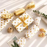 Papier de soie imprimé couleur or et argent de luxe, écologique, pour emballage cadeau de fêtes et de mariages