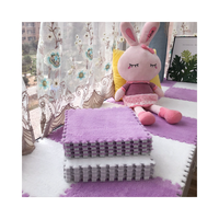 Tapis de jeu en mousse EVA 30x30CM, tapis court en suède pelucheux, tapis doux pour enfants et bébés, tapis de salon