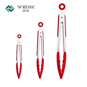 Gran oferta de pinzas para alimentos de acero inoxidable con puntas de silicona resistentes al calor barbacoa parrilla Cocina Barbacoa pinzas - Product Image 2