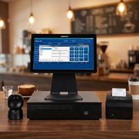 HBAPOS Q2 titik penjualan elektronik produsen perangkat keras register uang tunai pemasok systeme pos untuk restoran.
