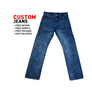 Quần Jean Nam Cao Cấp 100% Cotton, Phong Cách Y2K, Ống Rộng, Denim Vintage, Mùa Đông, Giặt Mài, Họa Tiết 3D, OEM/ODM Tùy Chỉnh - Product Image 1