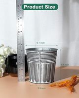 Pots de plantes rustiques en métal galvanisé avec trou de drainage, style vintage, seau en étain, pot de fleurs pour décoration intérieure, style ferme