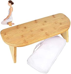 Bamboo Folding Meditation Bench With Velvet Cushion & Carry Bag - View #5