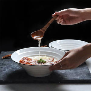 Vajilla de cerámica nórdica personalidad 7/8/9/10/12/14 pulgadas <span class=keywords><strong>ramen</strong></span> tazón sombrero cuencos para Fideos Hous - Product Image 4