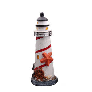 Mediterrane 20Cm Hars Vuurtoren Ornament Voor Aquaria <span class=keywords><strong>Aquarium</strong></span> Decoratie Met Licht Voor Woonkamer Home Decor Accessoire - Product Image 4