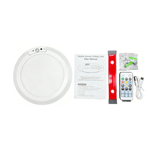 Rechargeable Motion Sensor <strong>Ceiling</strong> <strong>Light</strong> Indoor Outdoor Remote <strong>Battery</strong> Operated Flush Mount <strong>Ceiling</strong> <strong>Light</strong> 3000K 4000K 6000K - Product Image 2