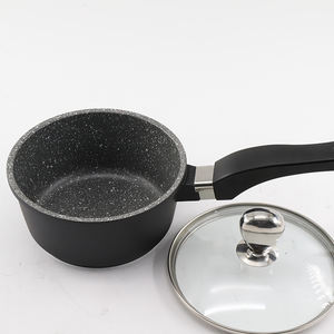 Pot à lait rond bon marché traditionnel européen <span class=keywords><strong>casserole</strong></span> en <span class=keywords><strong>aluminium</strong></span> moulé sous pression avec bouton en acier inoxydable pot à sauce à fond à induction - Product Image 3