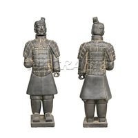Figurine de soldat militaire de guerriers en terre cuite de l'armée en terre cuite de 80cm fournie directement par l'usine pour la décoration intérieure extérieure