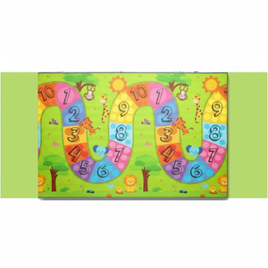 Alfombra de juegos para bebés XPE de un solo lado, 100x140x0,7 cm, enrollable, impermeable, espuma no tóxica, colorido, número de carretera para jugar - Product Image 1