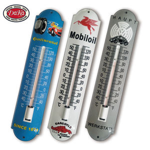 เครื่องวัดอุณหภูมิเหล็กกล้าเคลือบพอร์ซเลนลายจอห์นกวางป้ายโลโก้น้ำมันเบนซินสำหรับสวนกลางแจ้งแนววินเทจ - Product Image 3