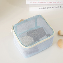 THK-Pochette cosmétique en fil de mode, sac de rangement de voyage de grande capacité, maquillage en PU écologique pour trousse de toilette, fermeture à glissière - Product Image 4