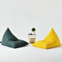 Pouf triangulaire en tissu pour salon, siège au sol, fauteuil individuel, mobilier d'intérieur