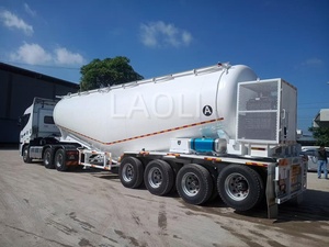 30cbm acier 4 essieux en vrac ciment semi-remorque 45T charge utile pour le marché de la Jordanie - Product Image 4