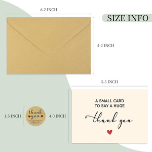 ชุดซองการ์ดของขวัญสติกเกอร์ขอบคุณ, การ์ดอวยพรเทศกาล, ร้านเบเกอรี่, การ์ดอวยพรร้านดอกไม้ - Product Image 3