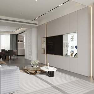 Meuble TV LED moderne et élégant, minimaliste, en bois MDF, meuble de rangement pour la maison ou le salon d'hôtel, divertissement - Product Image 3