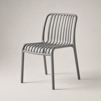 Chaise de salle à manger empilable en plastique pour restaurant, café, hôtel, cuisine, événement, intérieur et extérieur
