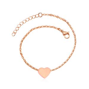 Pulsera de Acero Inoxidable con Diseño de Corazón, Simple y Económica, Personalizable para Mujer, Regalo - Product Image 1