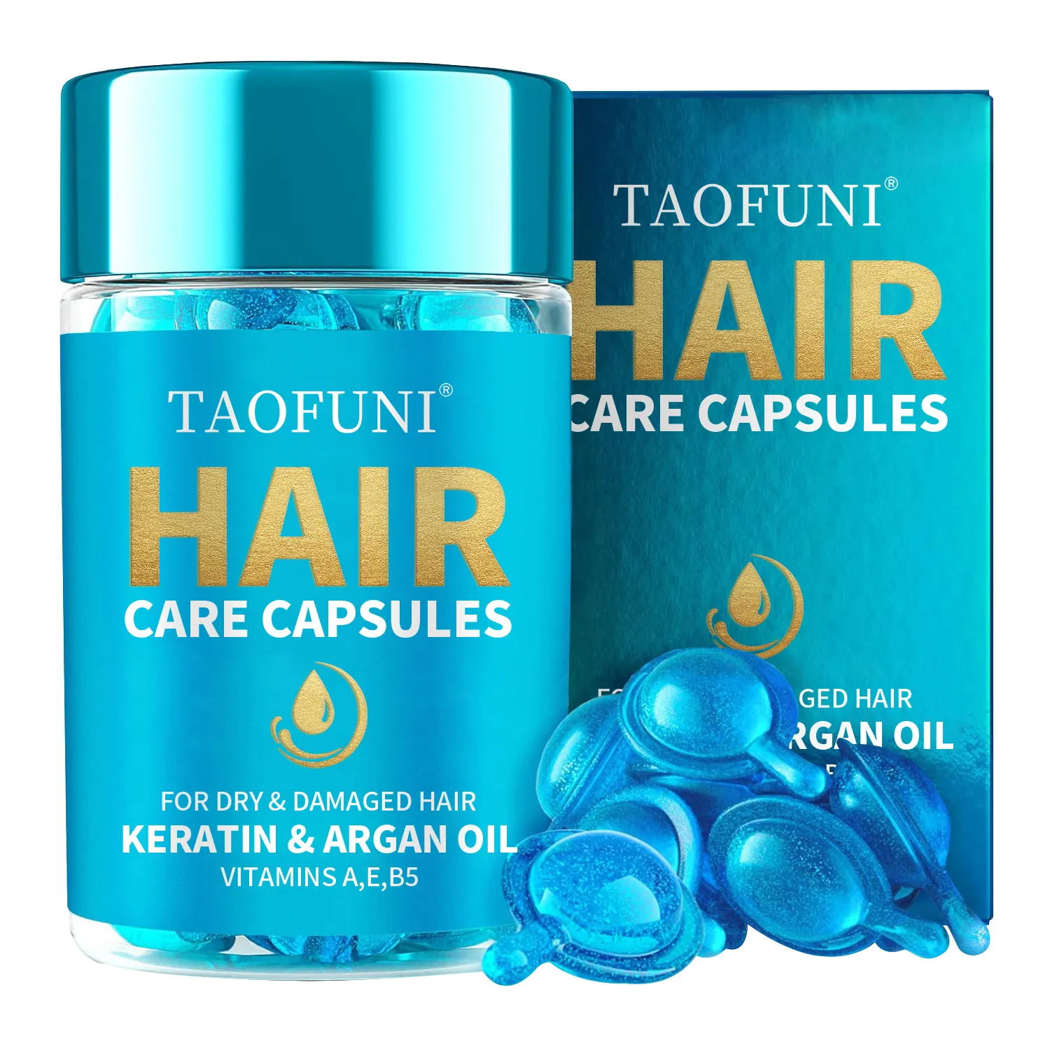 Capsules d'huile de sérum capillaire en profondeur douce et légère Removefrizz Capsules d'essence capillaire plus faciles à gérer pour réparer les cheveux abîmés