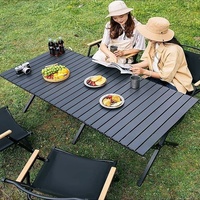 Table pliante en acier au carbone pour l'extérieur et chaise Kermit, ensemble de pique-nique portable, équipement de pêche et de camping ultra-léger, plage