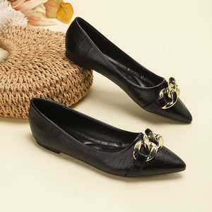 Scarpe da lavoro eleganti da donna alla moda tacchi sottili Slip-On da donna a punta francese Super tacchi alti - Product Image 2