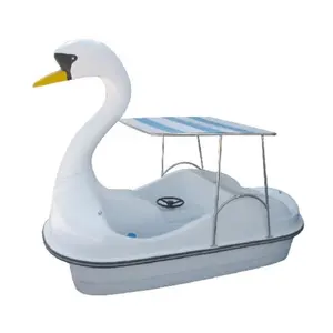 New design good quality swan water boat 2 seats swan boat fiberglass pedal boat for sale