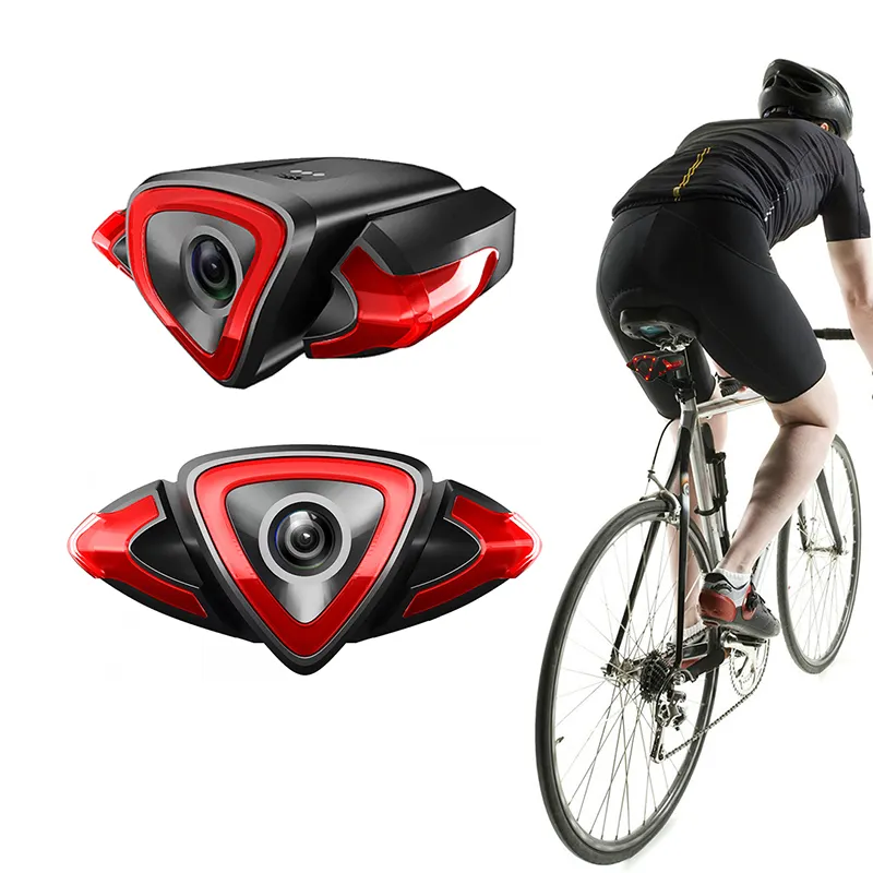 New cycling gear 1080P bike rear view camera tail light remote control with WiFi / 7 hours working time / max support 256GB/