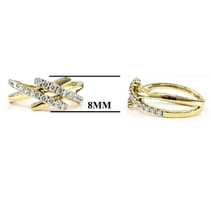 Bijoux en gros de Chine, design vintage, haut de gamme, or jaune 18 carats, diamant naturel, alliance de fiançailles torsadée, cadeau - Product Image 3