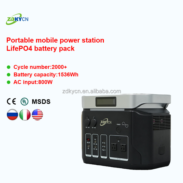 Factory Price 1500W Portable Power Station Pure Sine Wave Solar Generator for Home MPPT Controller Outdoor External Battery