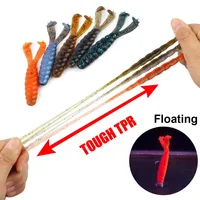 Leurre souple Spinpoler Twin Tail Grub 70mm 3g TPR flottant, appât artificiel avec sel ajouté, pour la pêche au jig head et au ned rig